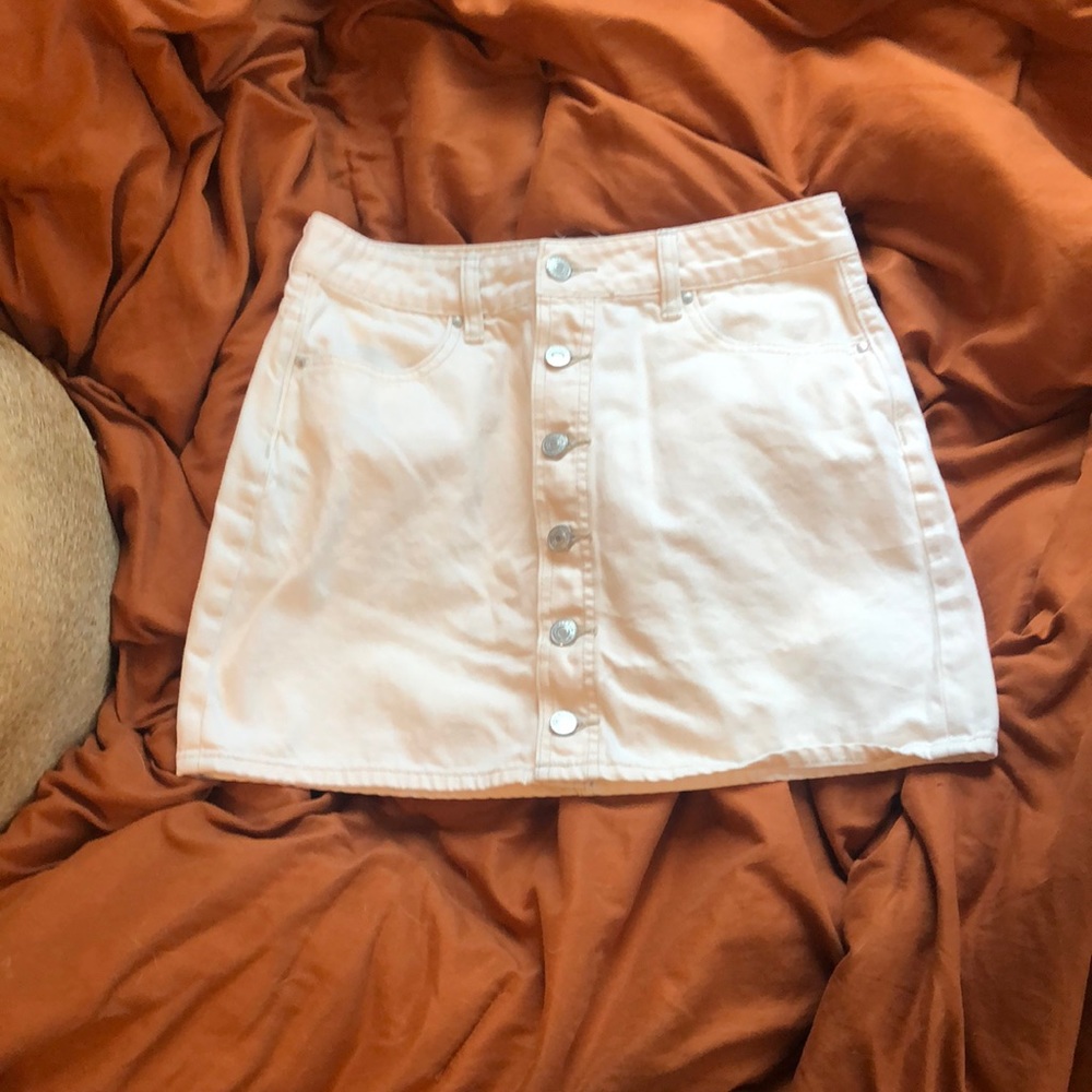 PacSun denim white mini skirt